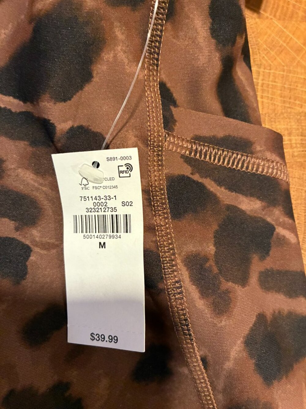 NWT Old Navy Active Powersoft High-Rise Leggings Size M Leopard Print Go-Dry - Picture 5 of 6
